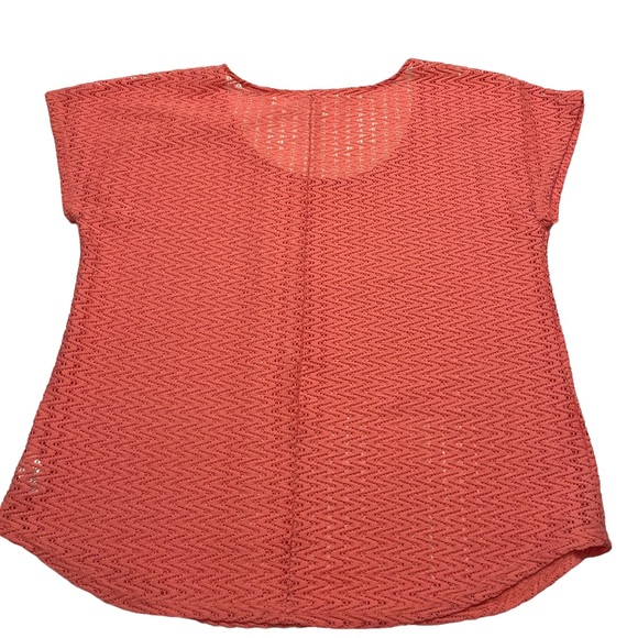 MAURICES Mesh Top zigzag pattern Peach Colour Size 2x - Picture 6 of 7